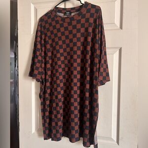 Dressed In Lala Brown and Black Checkered Top